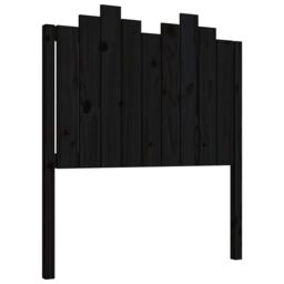 Berkfield Home Bed Headboard Black 96x4x110 cm Solid Wood Pine - Size: 96 x 4 x 110 cm - thumbnail 2