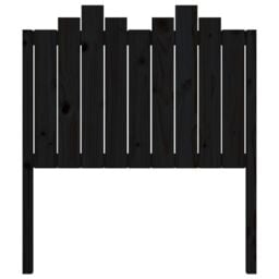 Berkfield Home Bed Headboard Black 96x4x110 cm Solid Wood Pine - Size: 96 x 4 x 110 cm - thumbnail 4