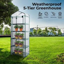 SPETLEK 5-Tier Greenhouse, Tomato Greenhouse & Greenhouse in Green - Size: 0.6m2 - thumbnail 3