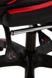 Living and Home High Back Gaming Office Chair with Footrest in Red - thumbnail 7