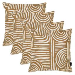 icon 4 Pack Cushion 43x43 Kyoto Fabric - Curve in Gold