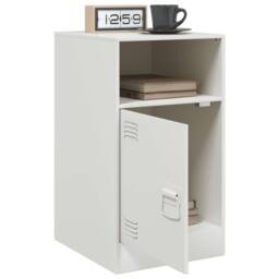 Berkfield Home Bedside Cabinets 2 pcs White 34.5x39x62 cm Steel - thumbnail 3