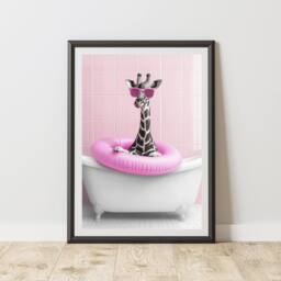 60 SECOND MAKEOVER Funny Giraffe Rubber Ring Print - Size: A4 - thumbnail 1