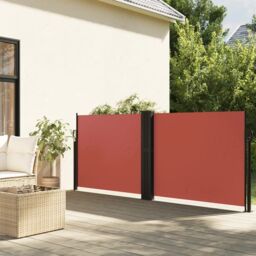 Berkfield Home Retractable Side Awning Terracotta 140x1200 cm in Orange - thumbnail 1