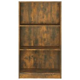 Berkfield Home Decorative Book Cabinet Smoked Oak 60x24x109 cm Engineered Wood in Brown - Size: 60 x 24 x 109 cm - thumbnail 5