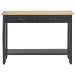 Berkfield Home Classic Console Table Black 110x35x80 cm Wood - Size: 110 x 35 x 80 cm