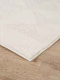 Desire Rugs Hamilton Modern Metallic Sheen Area Rug - Mosaic Geometric Triangle Design in Cream - Size: 200 cm x 290 cm - thumbnail 4