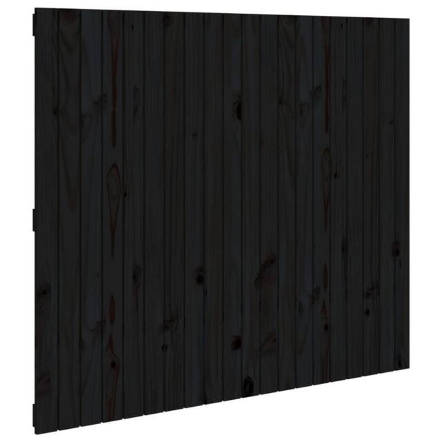 Berkfield Home Wall Headboard Black 127.5x3x110 cm Solid Wood Pine - image 1