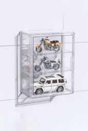 H&O Direct Wall Mount Transparent Display Case in White - thumbnail 2
