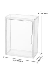 H&O Direct Wall Mount Transparent Display Case in White - thumbnail 3