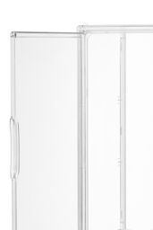 H&O Direct Wall Mount Transparent Display Case in White - thumbnail 5