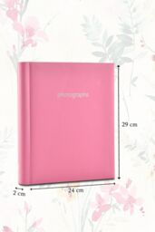 Arpan 3 x Self Adhesive Photo Albums Totaling 108 Sheets 216 Sides Padded Leather Style Finish in Pink - thumbnail 2