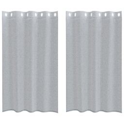 Berkfield Home Curtains with Curtains 2 pcs Dark gray 140 x 175 cm Polyester in Grey - thumbnail 2