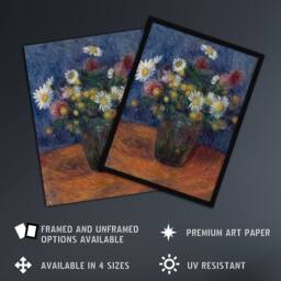 "Artery8 Flower Bouquet in Vase Still Life Glackens Framed Wall Art Print - Size: W12"" x H16""" - thumbnail 2