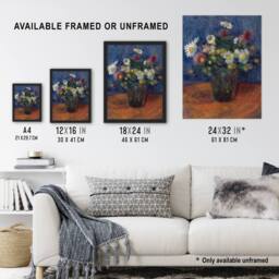 "Artery8 Flower Bouquet in Vase Still Life Glackens Framed Wall Art Print - Size: W12"" x H16""" - thumbnail 3