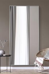 "MirrorOutlet Silver Aluminium Edged Wall Mirror 79"" X 39"" (200CM X 100CM) - Size: 1 Pack" - thumbnail 2