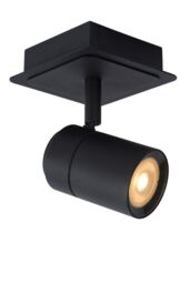 Lucide 'LENNERT' Dimmable Rotatable Stylish Bathroom Ceiling Spotlight GU10 in Black - thumbnail 1