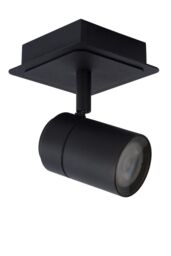 Lucide 'LENNERT' Dimmable Rotatable Stylish Bathroom Ceiling Spotlight GU10 in Black - thumbnail 2