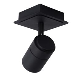 Lucide 'LENNERT' Dimmable Rotatable Stylish Bathroom Ceiling Spotlight GU10 in Black - thumbnail 3