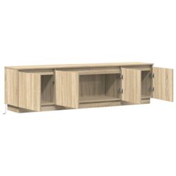 Berkfield Home TV cabinet with LED Sonoma Oak 180x38x49 cm Engineered Wood in Brown - Size: 180 x 38 x 49 cm - thumbnail 5