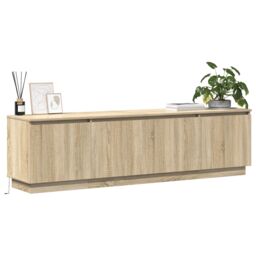 Berkfield Home TV cabinet with LED Sonoma Oak 180x38x49 cm Engineered Wood in Brown - Size: 180 x 38 x 49 cm - thumbnail 3