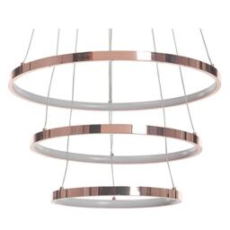Wyld and Coco Rose Gold Aluminium Three-Ring Pendant Lamp Integrated LED - thumbnail 5