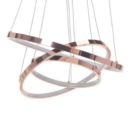 Wyld and Coco Rose Gold Aluminium Three-Ring Pendant Lamp Integrated LED - thumbnail 4