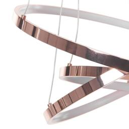 Wyld and Coco Rose Gold Aluminium Three-Ring Pendant Lamp Integrated LED - thumbnail 7