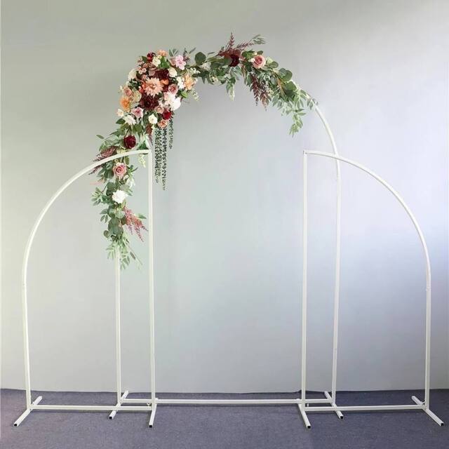 EONLION Set of 3 Arch Frame Backdrop Stand in White - Size: 100 cm - image 1
