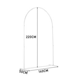 EONLION Set of 3 Arch Frame Backdrop Stand in White - Size: 100 cm - thumbnail 2