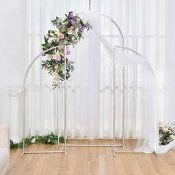 EONLION Set of 3 Arch Frame Backdrop Stand in White - Size: 100 cm - thumbnail 4