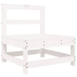 Berkfield Home Beautiful Garden Middle Sofas 2 pcs White Solid Wood Pine