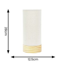 ValueLights Elsa Natural Wooden Compact Table Lamp in Beige - thumbnail 7