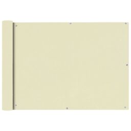 Berkfield Home Balcony Screen Oxford Fabric 75x600 cm Cream in Beige - thumbnail 1