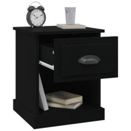 Berkfield Home Durable Bedside Cabinets 2 pcs Black 39x39x47.5 cm Engineered Wood - thumbnail 6
