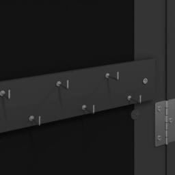 Berkfield Home Mirror Jewellery Cabinet Wall Mounted Black 30x8.5x106 cm - thumbnail 8