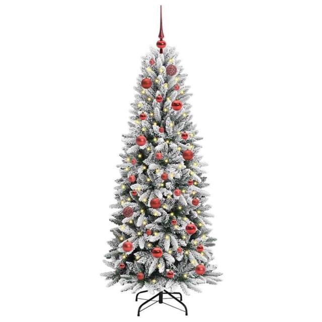 Berkfield Home Green Artificial Christmas Tree with 150 LEDs White 63 x 63 x 150 cm - image 1