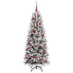 Berkfield Home Green Artificial Christmas Tree with 150 LEDs White 63 x 63 x 150 cm - thumbnail 4