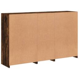Berkfield Home Sideboard with LED Lights Smoked Oak 162x37x100 cm in Brown - Size: 162 x 37 x 100 cm - thumbnail 8