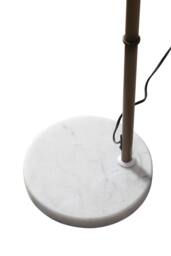 Garden Sanctuary Vintage Style Floor Lamp with Fabric Lampshade & Marble Base in White - thumbnail 8