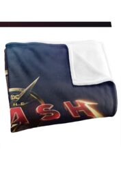 Warner Brothers The Flash, 152x127 cm Movie Logo Silky Touch Super Soft Throw Blanket in White - thumbnail 3