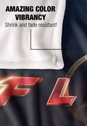Warner Brothers The Flash, 152x127 cm Movie Logo Silky Touch Super Soft Throw Blanket in White - thumbnail 4