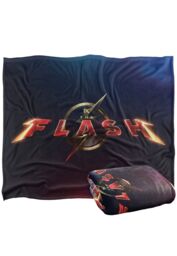 Warner Brothers The Flash, 152x127 cm Movie Logo Silky Touch Super Soft Throw Blanket in White - thumbnail 2