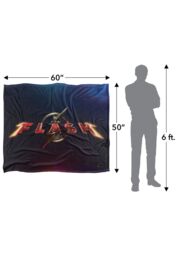 Warner Brothers The Flash, 152x127 cm Movie Logo Silky Touch Super Soft Throw Blanket in White - thumbnail 5