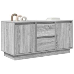 Berkfield Home TV Cabinet with LED Lights Grey Sonoma 100x41x50 cm - Size: 100 x 41 x 50 cm - thumbnail 5