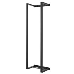 House of Home Wall Mounted Black Stainless Steel Double Bar Towel Rail 70cm - thumbnail 4