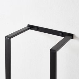 House of Home Wall Mounted Black Stainless Steel Double Bar Towel Rail 70cm - thumbnail 6