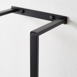 House of Home Wall Mounted Black Stainless Steel Double Bar Towel Rail 70cm - thumbnail 5