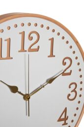 Orsina Retro White Wood With Gold Numbers Wall Clock, Intricate Design Clock For KIitchen, Wall Clock For Outdoor - thumbnail 3