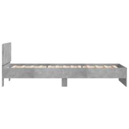 Berkfield Home Bed Frame without Mattress with LED Lights Concrete Grey 100x200 cm - thumbnail 8